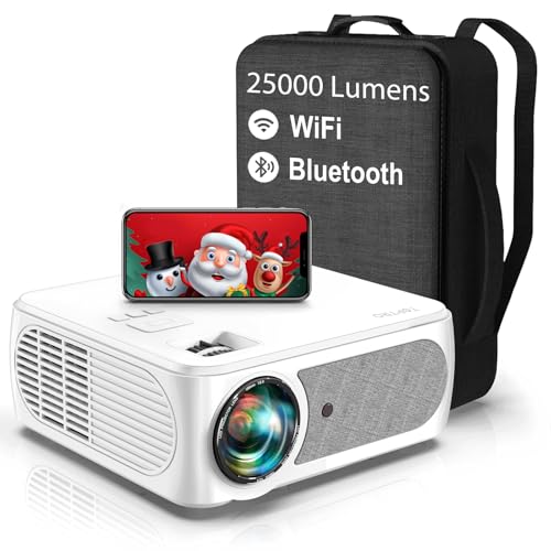 Proyector WiFi Bluetooth, 9500 lúmenes TOPTRO 1080P Full HD Proyector 4K, 5G WiFi, Zoom, Home Cinema Proyector portátil Compatible con iOS, Android, Android,