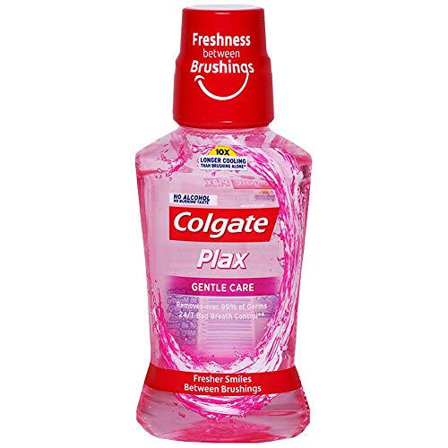 Colgate Plax Sensitive Alcohol free Mouthwash - 250 ml - Gentle Care - Removes 99% of Germs - Fresher Smiles Between Brushings