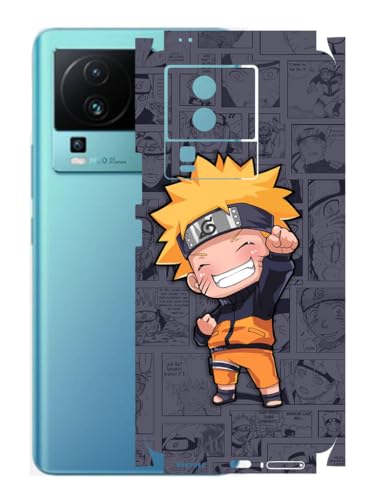 Image of AtOdds - VIVO IQOO NEO 7 PRO (5G) Mobile Back Skin Sticker - Lamination - Rear Screen Guard Protector Film Wrap (Coverage - Back+Camera+Sides) (Design - Naruto)