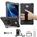 Samsung Galaxy Tab A 10.1 Case 2016,SM-T580 Case With Hand Strap,Heavy Duty Full-Body Rugged Protective Shockproof/Dropproof Case Cover W/ 360 Rotatable Stand,Shoulder Strap For Kids T585/T587,Black