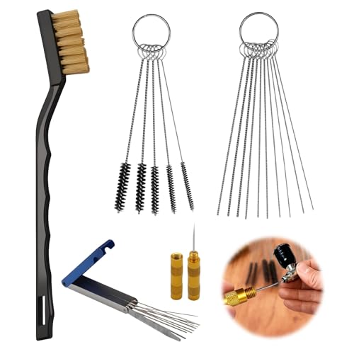 Kit de Nettoyage Pour Gicleurs de Carburateur, Ensemble Nettoyage Buses, 13 Fils 10 Aiguilles 5...