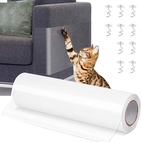 Lovcoyo Kratzschutz Folie Für Katzen - 30x500 Cm Selbstklebend Mit 20 Schrauben
