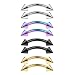 Ruifan 8PCS Assorted Colors Stainless Steel Body Jewelry Ball Eyebrow Ear Navel Belly Lip Piercing Bar Ring 16G 8mm