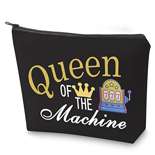 ZJXHPO Casino Cosmetic Bag Casino Gambling Lover Gift Queen Of The Machine Makeup Bag Slot Gambling Gift (BL Queen Machine)