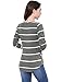 Allegra K Women's Long Sleeves Scoop Neck Casual Striped Chevron Print Tunic Top X-Large Dark Gray