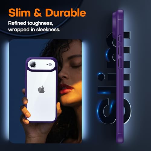 Image of TAURI for iPhone Air Case, with Screen Protector, Purple