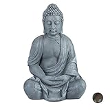 buddha gross sitzend Asia Flair: Spirituelle Buddha Statue - Sitzend in Meditation vertieft - Steht für Erkenntnis und Glück