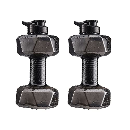 Manubri per Esercizi Acquatici Riempibili con Acqua - Pesi per Fitness in Piscina, Attrezzatura Sportiva da Nuoto (Nero)