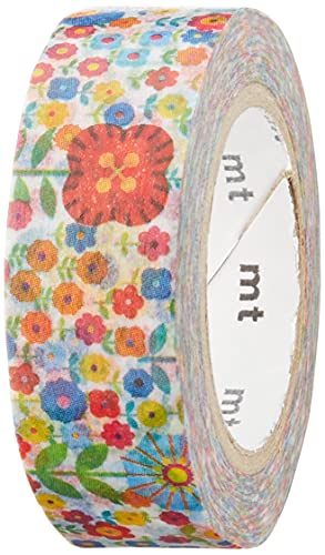 MT Washi Masking Tape, Littler Flowers Garden, 15mm x 10m (MTEX1P101)