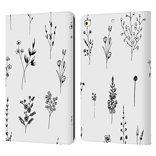 Étui portefeuille iPad 9.7 fleurs sauvages avec support et porte-cartes