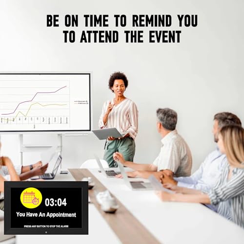 WiFi Clock with Date, Alarm, Weather, Temperature & Humidity Display – Auto Brightness, Multiple Alarms, suitable for the elderly and Alzheimer's patients. - Image 5