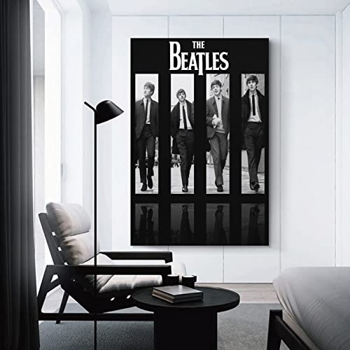 Poster décoratif The Beatles Band – Impression sur toile – Décoration murale moderne pour chambre à coucher – 50 x 75 cm - Les Beatles, Paul McCartney, John Lennon, RIngo Starr, George Harrison Poster décoratif The Beatles Band - Impression sur toile - Décoration murale moderne pour chambre à coucher - 50 x 75 cm – Image 4