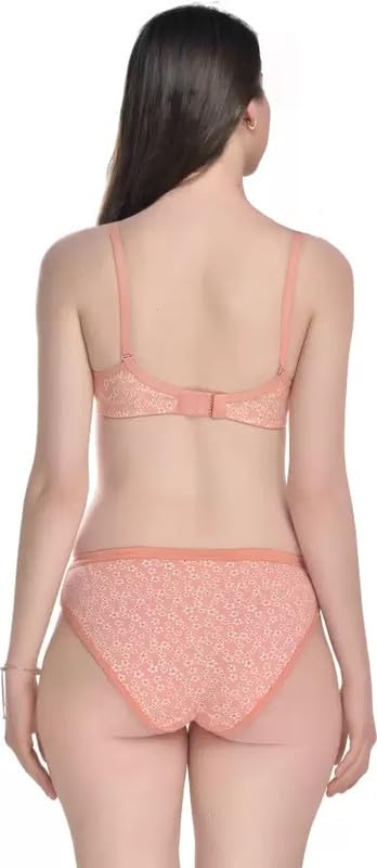 Image of Women's Cotton Full Coverage Lightly Padded Wire Free Sexy Bra Panty Lingerie Set Honeymoon Bikni Set for Girl's Combo Pack of 3