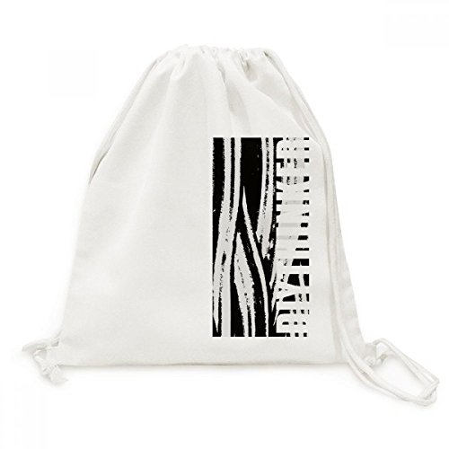 Sac à dos cordon pratique pour voyage en toile à motif ligne verticale