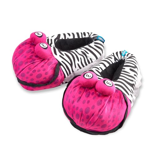 Coddies Cuttlefish Plush Animal Slippers - Memory Foam, Funny Gag Gift for Men, Women & Kids
