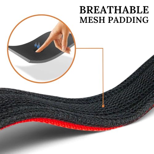 Image of Nylon Dog Collar for Large Dogs,Soft Padded Dog Belt Neck Collar,Dog Belt for Large Dogs Labrador,Golden Retriever,Pitbull,German Shepherd,Husky,Doberman (RED,L),23.5 inch