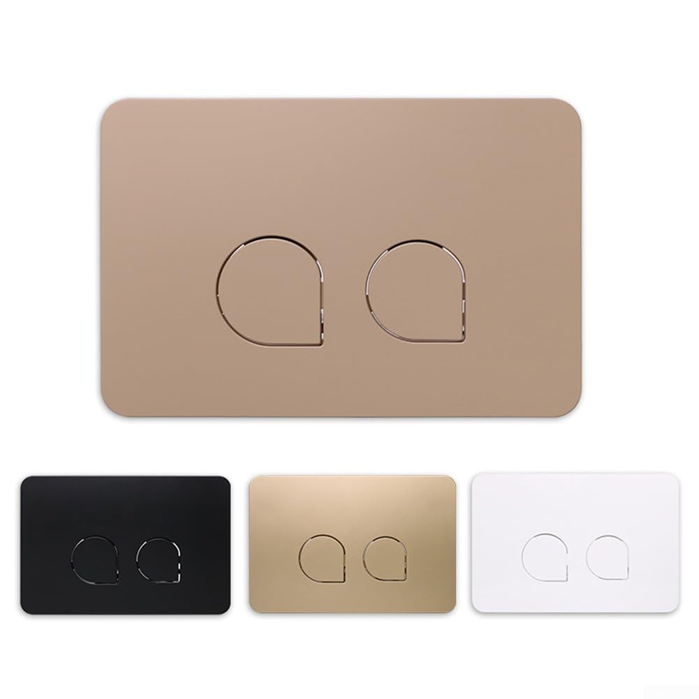 Pulsante doppio scarico WC per Geberit, per tutti i pannelli, piastra di scarico doppio 012030 (oro opaco)