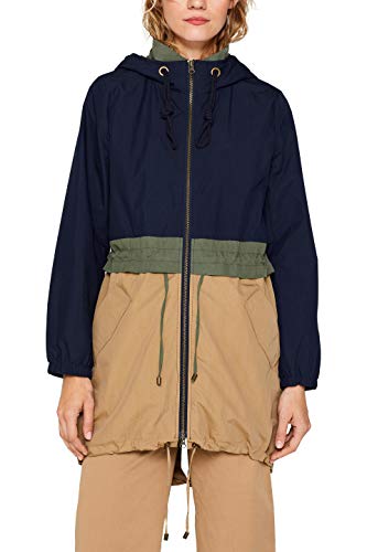 edc by Esprit 089cc1g017 Abrigo, Azul (Navy 400), Small para Mujer