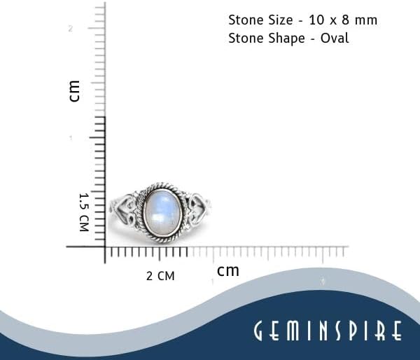 6 x 8 mm Stone Ring 925 Sterling Silver Statement Ring For Women Handmade Rings Gemstone Jewelry Gift For Her - Image 4