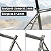 HWEVDHJ 700C Road Bike Frameset Gravel Bike Frame 44/47/50/53/56cm Disc Brake Cr-Mo Steel Bicycle Frames with Carbon Fibre Fork Thru Axle 100/142mm(Glossy Black,56cm)