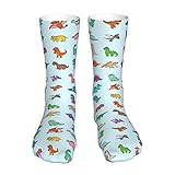 456 calzini da lavoro dinosauro del fumetto sport calzettoni moda calze classici calzini da uomo per ciclismo palestra outdoor,40cm