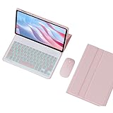 GYSDCAZ Keyboard Case for Honor Pad X9 11.5 Inch 2023, Detachable Backlit Wireless Keyboard with Protective Cover,Pink with Mouse