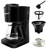 Fácil de limpiar: la cafetera con una canasta de filtro extraíble, embudo y cafetera para una fácil limpieza.