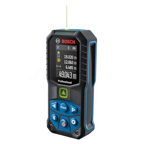 BOSCH GLM 50-27 CG Professional Laser Measure with Green Laser, 50m Range, Bluetooth Connectivity, IP65 Protection, Drop-Resistant, 1/4" Tripod Thread, 1 Year Warranty