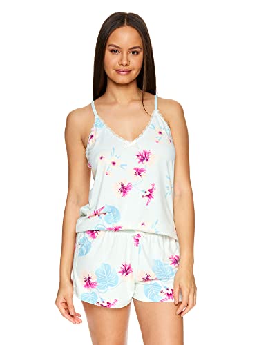 Nanette Lepore Womens Pajamas With Lace Trim - Cami And Short Pajama Set For Women (Skylight, Medium) #TOP1