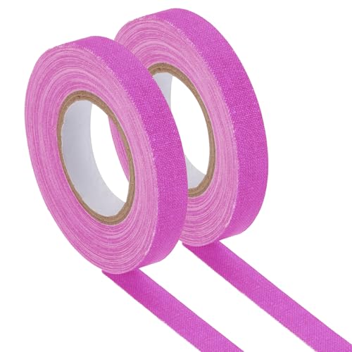 Image of PATIKIL Neon Gaffer Cloth Tape, 0.4 Inch x 65.6 Feet Colored Cotton Glow Tape Markers Fluorescent Blacklight Glow in The Dark Reflect Tape Stickers for Party Decorations, Purple