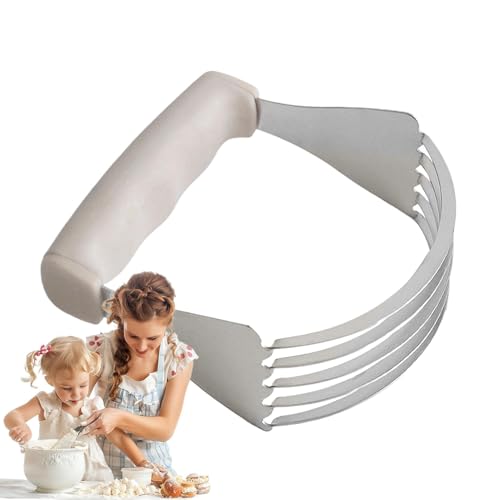 Batidora y cortador de acero inoxidable, batidora de pasta chef - Blenders de repostería de cocina - Herramientas de horno de mango antideslizante seguro para mezclar y triturar sin s
