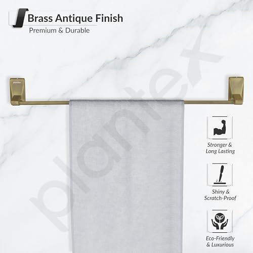 Image of Plantex 304 Grade Stainless Steel Single Towel Rod /Towel Hanger for Bathroom /Hand Towel Holder /Bathroom Accessories - Crystal (Brass Antique)