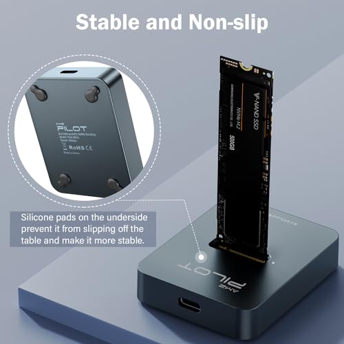 Estación Dock Dual M.2 USB C para NVMe y SATA SSD miniatura 7
