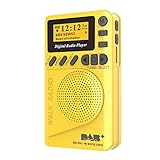ZHONGLI Battery Operated Portable Pocket Radio - P9 Mini Pocket DAB Digital Radio FM Digital Demodulator Portable MP3 Player