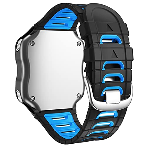 Bracelet de montre en silicone Garmin Forerunner 920XT sport noir bleu