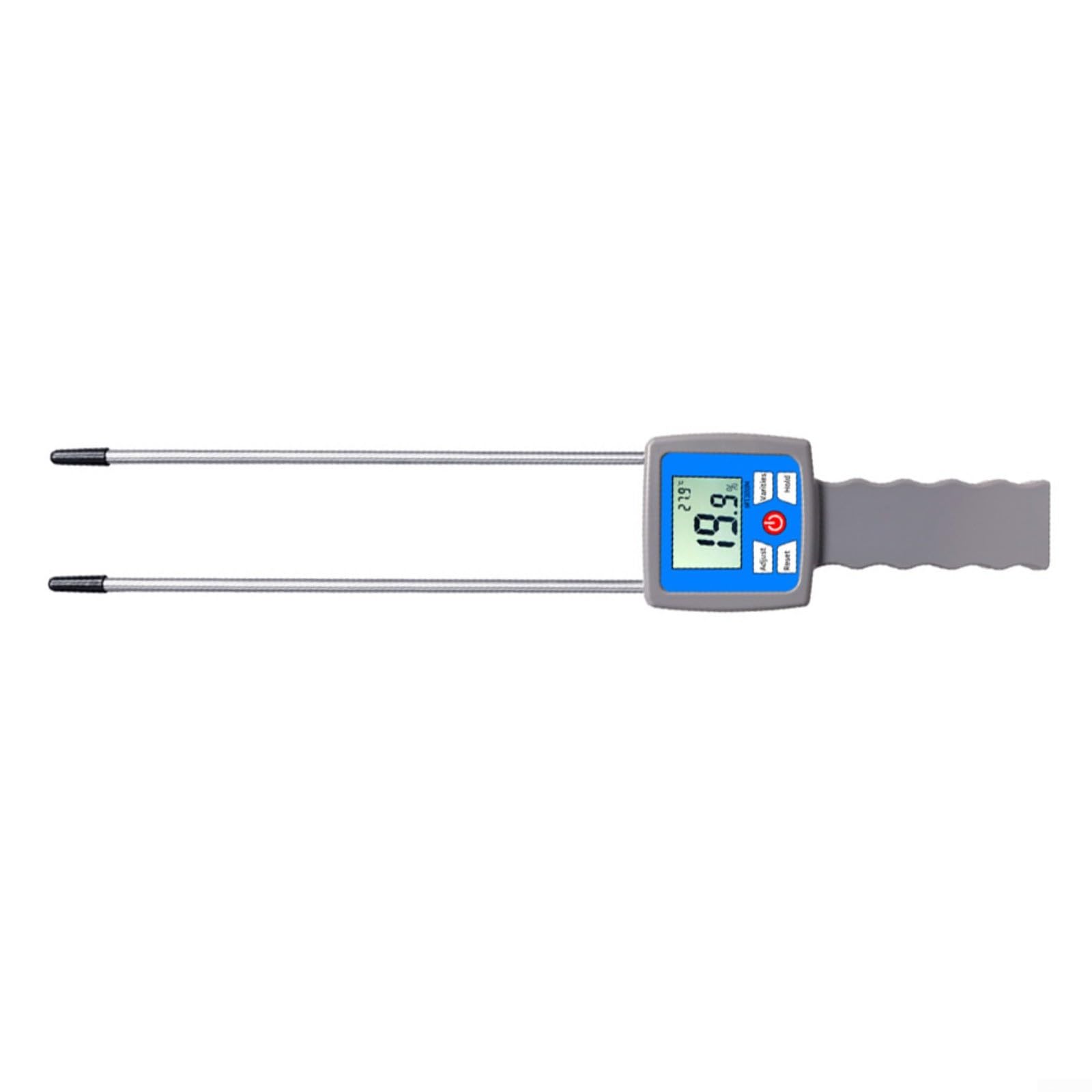 Medidor de humedad portátil para papel, madera y fibra, rango de 0-95%, pantalla LCD retroiluminada digital, probador compacto de ABS