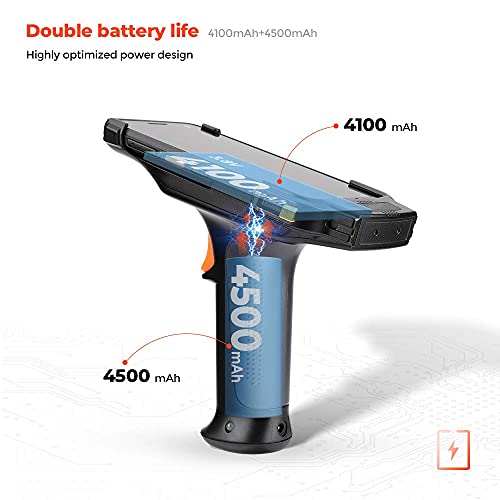 Munbyn Android Barcode Scanner 4+64B Memory Qualcomm Cpu Zebra Handheld Scanner Mobile Computer, 2D Qr Pdf417 Zebra 4710 Scanner, Wi-Fi, Nfc 4G, Ip67 Rugged Warehouse Wms Pistol Grip Data Collector #TOP2