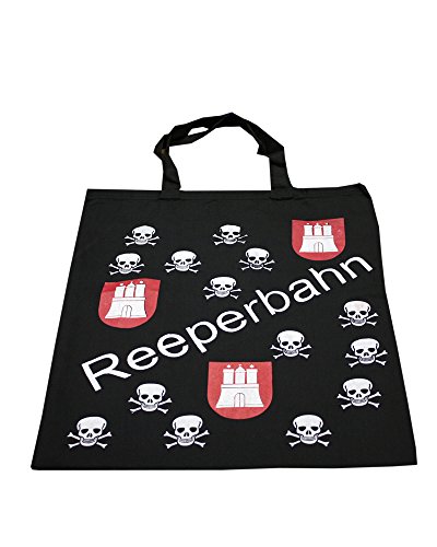 Sonia Originelli Stoffbeutel Hamburg Jutebeutel HH Reeperbahn Shopper Farbe Reeperbahn -schwarz Cover