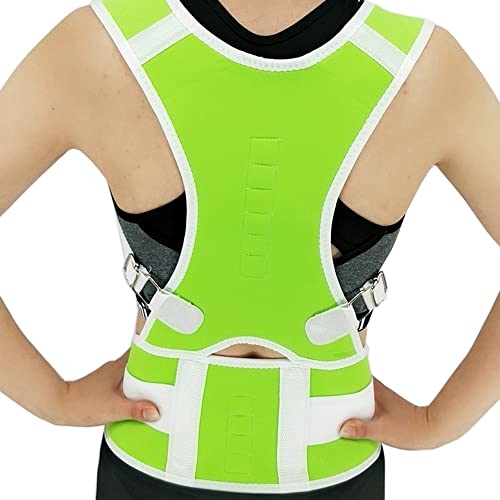 Cinturón de Soporte Lumbar magnético, Corrector de Postura para escoliosis, Faja Lumbar para Hombres y Mujeres, cinturón para aliviar el Dolor con 10 imanes (Color: B, Talla: S) (BM) (DL)