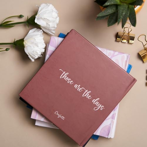 Image of The Confetti Square Notebook | 6 inch x 6 inch (15 x 15 cm) | Compact Diary with 80 GSM | Acid-Free Paper | Premium Quality Journal for Daily Planning, Task Management, Note-Taking & Creative Journaling, Durable & Stylish Design (Those Are The Days)