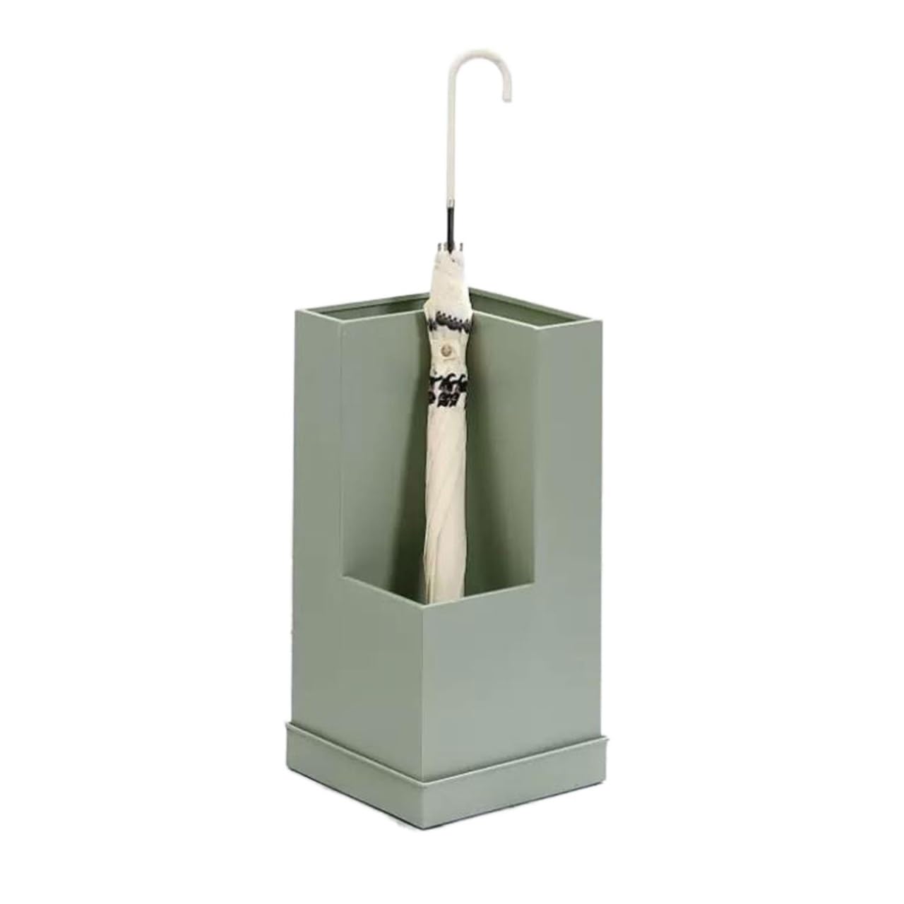 Lizhuzhuzs28 Freestanding Entrance Umbrella Stand Rack, Metal Holder Storage, Free Standing Canes Walking Sticks Bucket with Removable Drip Tray for Home Office Office(Green)