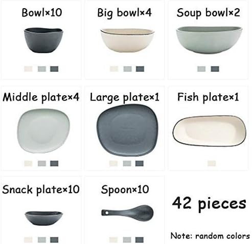 ディナーセット、食器セット、42ピースマット釉セラミックディナー