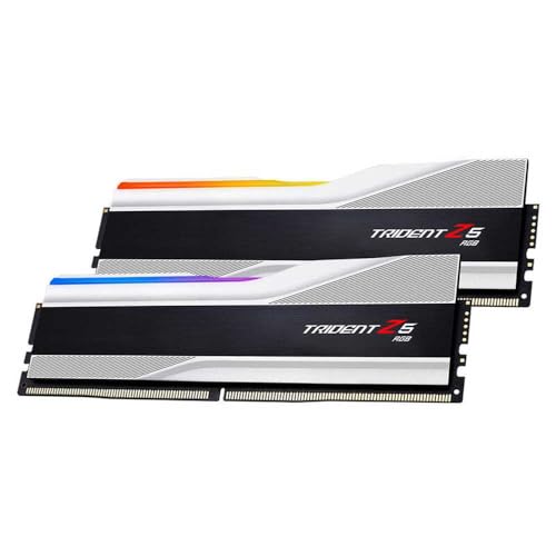 Image of G.Skill Trident Z5 RGB (Intel XMP) 32GB (2 x 16GB) DDR5 6000 CL32-38-38-96 1.35V Dual Channel Desktop Memory /RAM - F5-6000J3238F16GX2-TZ5RS (Silver)