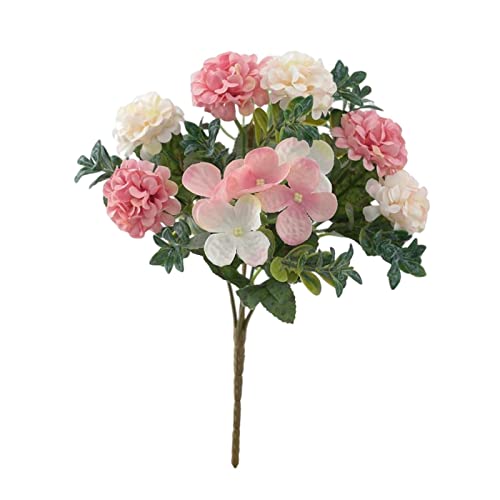 Bouquet di fiori di ortensia in seta per soggiorno, sala riunioni, decorazione rosa chiaro