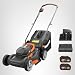 Worx WG743 40V PowerShare 4.0Ah 17" Lawn Mower w/ Mulching & Intellicut...