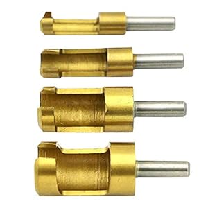 4Pcs Hout Plug Hole Cutter Bit Set Kit Deuvel Plug Cutter Timmerman Hout Boren Hex/Ronde Schacht