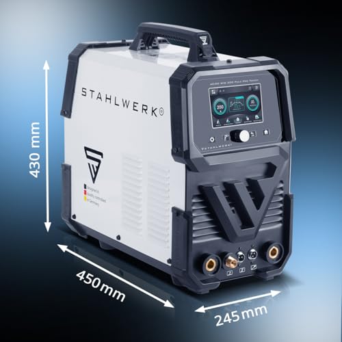 Stahlwerk Saldatrice A Gas Di Protezione Ac/Dc Tig 200 Puls Pro Touch Completo Inverter Igbt Con 200 Ampere, Funzione Arc/Mma, Memoria Lavoro, Funzione Impulsi E Spot, Adatto Per Alluminio E Lamiera - 10