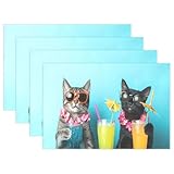 Type : 100 % fibre de polyester, sets de table surdimensionnés pour table de salle à manger.