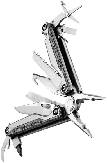 LEATHERMAN, Charge Plus TTi Titanium Multitool with Scissors and Premium Replaceable Wire Cutters, Built in the USA, Stainless Steel