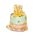 100-Pack 2x2.5 in Sheer Organza Gift Bags with Drawstring (X-Small) - Metallic Stars (Gold/Gold) - for Wedding Party Favors, Jewelry, Candy, Treats Mesh Pouch by The Display Guys